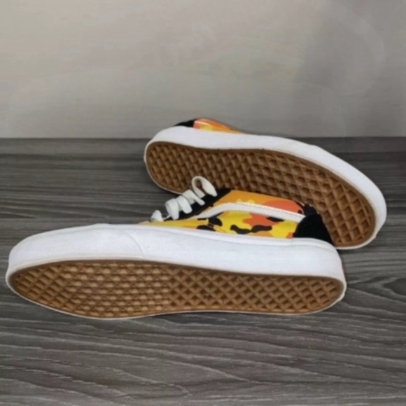 VANS Shoes Men’s 5 / Women 6.5 Pop Camo Old Skool Low Top Sneakers Black… - Picture 2 of 11